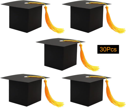 SDKI 30Pcs Graduation Cap Candy Box, Graduation Party Supplies 2025 Decorations for Party Favor