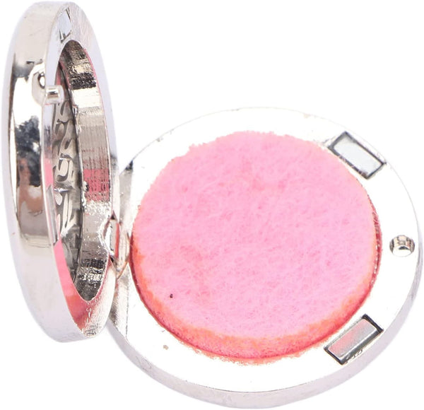 Srliya 2pcs Essential Oil Diffuser Brooches Stainless Steel Lightweight Hollow Out Tree Shape Washable Locket Perfume