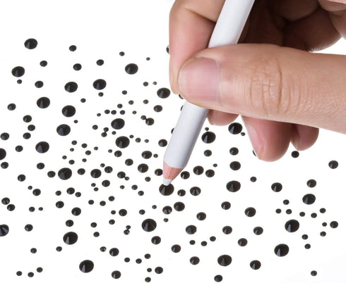 Zealer 1800pcs Black Nail Art Crystals, Round Beads, Top Grade Flatback Glass Charms for Nails, Crafts, Eye Makeup,