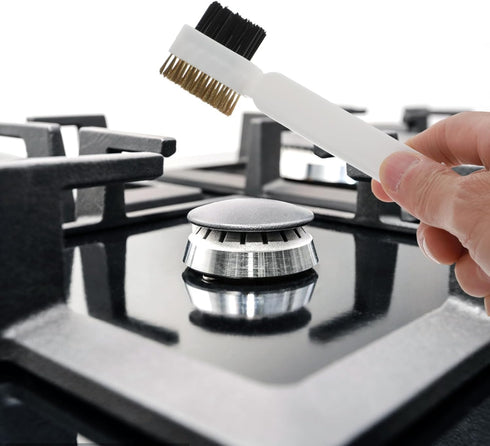 Sorcristy 2PCS 4-in-1 Range Top Brush Cleaner, Deep Gas Stove Brass Wire Brushes, Multi-purpose Kitchen Cleaning Scrub