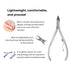 MUNDIAL 777 Professional Cuticle Nipper - Sharpened Nail Care Trimmer, Longer Stainless Steel Handle