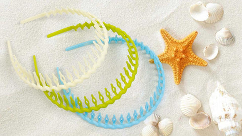 WOVOWOVO Plastic Headbands for Women Teen Girls, 10 Packs Thin Non Slip Headband with Teeth