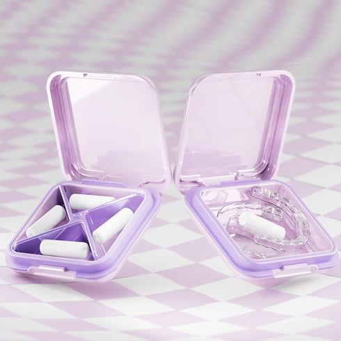 Small Pill Box Waterproof Travel Pill Case, Portable Daily Pill Container with 4 Compartments for Vitamins, Fish Oils,