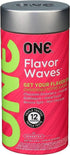 ONE Flavor Waves Flavored Lubricated Latex Condoms with Silver Pocket Case, 12 Count