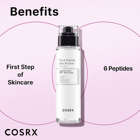 COSRX 6X Peptide Collagen Booster Toner Serum, 150mL, Niacinamide & Hyaluronic Acid for All Skin Types, Paraben Free