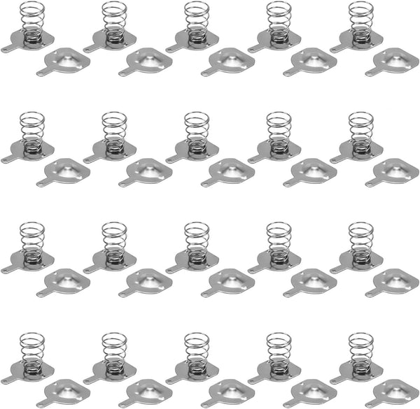 Fielect 20Pairs 18650 Battery Positive Negative Conversion Spring Plate, 16.5mmx16mm Nickeling Plate