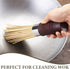 Ipetboom 2pcs Wok Brush with Handle Multi-Function Kitchen Scrub Brush for Cookware Cleaning Sturdy for Pots Pans