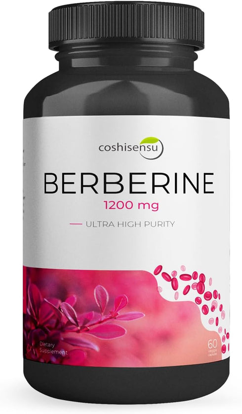 Berberine HCI 1200mg - Premium Berberine Supplements, 60 Capsules, Maximum Strength HCI