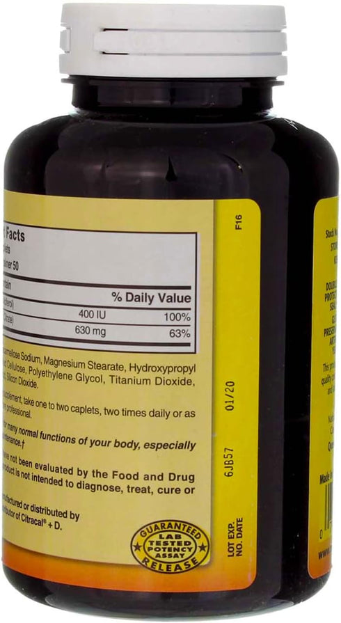 Nature's Blend Calcium Citrate with D3, 100 Caplets
