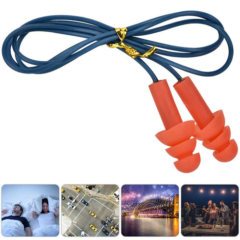 Corded Silicone Noise Reduction Ear Plugs,Metal Detectable Hearing Protection Ear Plugs,Noise Reduction Earplugs