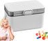 Naqqios Medicine Box Organizer Storage - Large Monthly Pill Box Organizer Medicine Chest Medicine Storage Box | Double