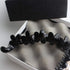 Lurrose Toothed Banana Hair Clips for Women Girls, Strong Tension Ponytail Holder, Black Flower Barrette