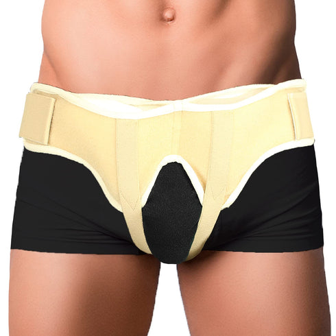 Vive Hernia Support Truss - Hernia Belt for Single/Double Inguinal or Sports Hernia - Medium with 2 Compression Pads