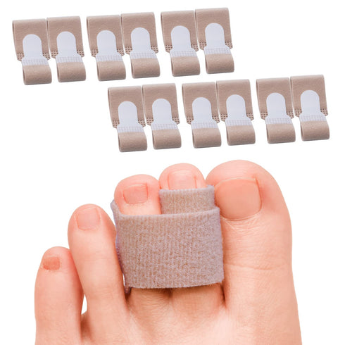 Sumifun Hammer Toe Corrector Straightener for Women, 12 Packs of Toe Tapes, Beige Toe Brace for Broken & Crooked Toes