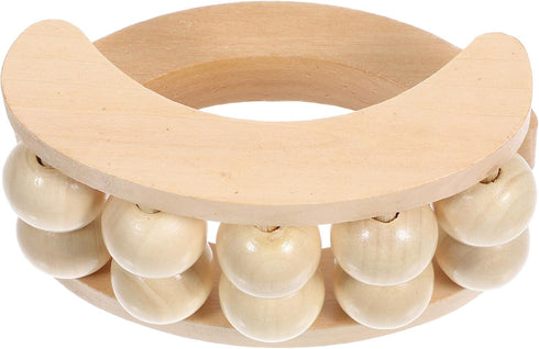 Ipetboom Wooden Roller Body Handheld Manual Massage Tool for Back Foot and Muscle Relief Lightweight Design for Home