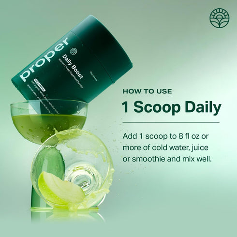 Proper, The Greens Daily Boost Organic Greens Powder. Whole Food, Apple Flavour Veggie Powder Superfood