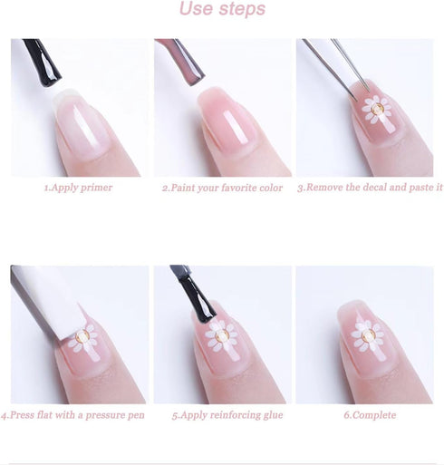 4th of July Nail Art Stickers, American Independence Day Design with Lips Flag Hearts Flame Shape for Women Girls