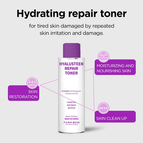 Superfood for Skin Hyalusteen Repair Toner 5.07fl.oz, 150ml - Facial Hydrating Toner for Soothing