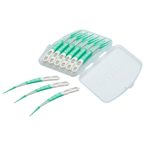GUM Soft-Picks Advanced Dental Picks for Teeth Cleaning and Gum Health, Disposable Interdental Brushes with Carry Case,