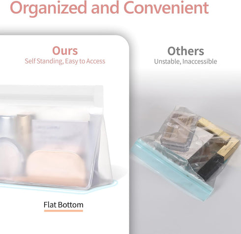 PACKISM Leak Proof Clear Toiletry Bag, TSA Approved with Reinforced Seams, Reusable Clear Travel Bags for Toiletries