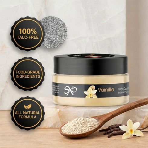 SXO Gourmet Edible Body Powder - Vanilla Flavored Kissable Dust for Couples - Talc-Free & All-Natural Formula - Sensual