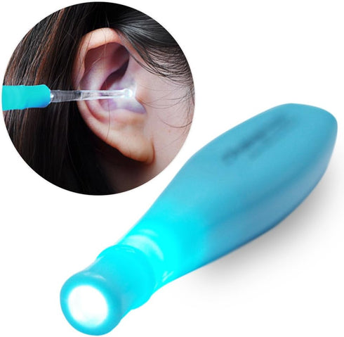 Rancoo Lighted Earwax Removal Tool (Blue) - Tonsil Stone Removal, 3 Tips, 1 Cleaning Tool, Stainless Steel Kit