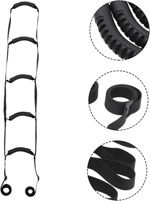 Ipetboom Adjustable Bed Ladder Strap for Seniors Disabled Pull Up Strap Comfortable Handle Design for Individuals