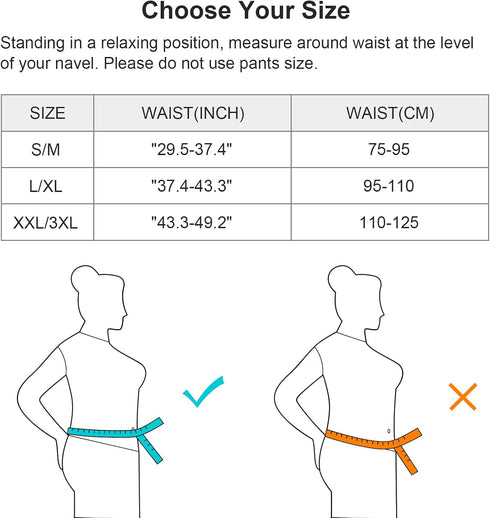 CUEHEAT Back Brace for Lower Back Pain Relief, Adjustable Support Belt with 5 Stays for Scoliosis and Heavy Lifting