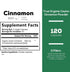 Pure Cinnamon Capsules 1800mg - Certified Organic Ceylon Cinnamon Powder from Sri Lanka, Non-GMO, Gluten Free, Vegan, Sugar Free, True Cinnamomum Supplement Antioxidant Rich Cinnamon Pills - 120 Count