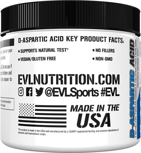D Aspartic Acid Testosterone Booster for Men, 3120mg DAA Pre Workout Powder, Muscle Builder, Unflavored