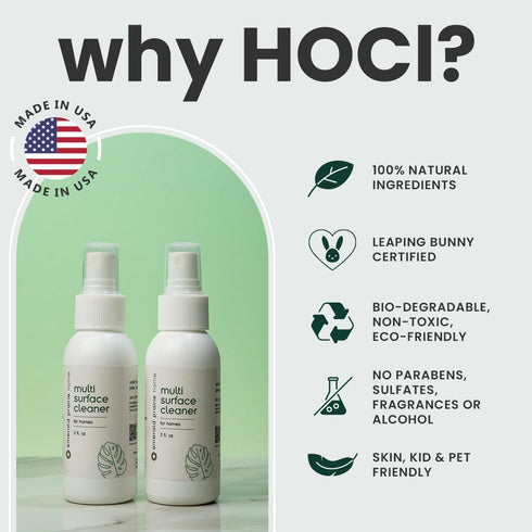 Multi Surface Cleaner, Travel Size, Natural, Chemical-Free, Safe for People and Pets, Made with HOCl Hypochlorous Acid