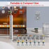 Small Portable Pill Case Keychain for Travel, KANCOKIT Pill Organizer Box, Waterproof Tablet Container Weekly Medicine
