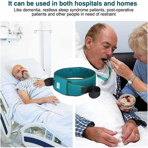 QNZKIOXV Anti-Fall Bed Restraint Strap for Elderly, Medical Restraints for Hospital Bed and Wheelchair Seat Belt