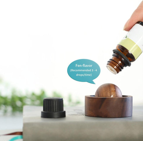 NUEAYMS Handmade Wooden Sphere Essential Oil Diffuser Natural Aromatherapy Decorative Long Scent Sphere Shaped