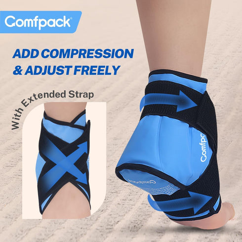 Heel Ice Pack for Plantar Fasciitis Relief, Ankle Foot Ice Pack Wrap for Swelling and Pain Relief