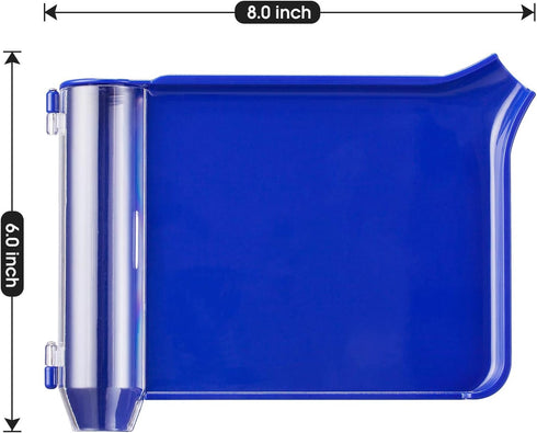 Medarchitect Right Hand Pill Counting Tray with Spatula, Blue - Wood Handle