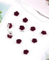 Wecoe 30 Pcs Small Dark Red Rose Flower Hair Clips, Cute Decorative Hair Clips for Girls, Kids Baby Toddler Wedding