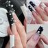 Multi Sizes Round and Half Round Pearls 3D Nail Charms, White Flatback Pearls for Women Girls Nail Jewelry