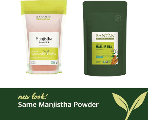 Banyan Botanicals Manjistha Powder – Organic Supplement for Ayurvedic Blood Cleanse & Lymphatic Support, ½ lb, Non-GMO