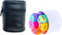 HONITANO Weekly Pill Organizer 28 Compartments Portable Round Medicine Box with Colorful Pu