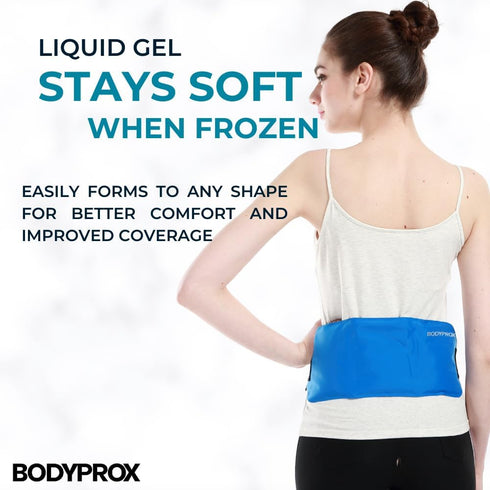 Pain Relief Ice Pack with Strap for Hot & Cold Therapy, Microwave Heat Pad for Back, Shoulder, Neck, Waist