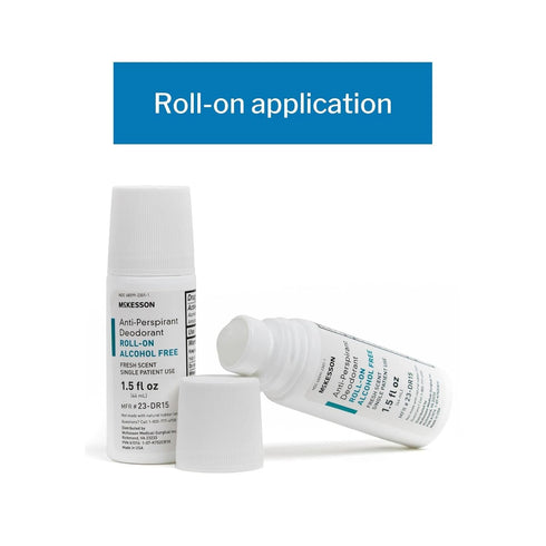 McKesson Antiperspirant Deodorant Roll-On Stick, Mini Travel Size, Alcohol-Free, Fresh Scent, 1.5 fl oz