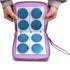 Nail Art Stamping Plates Double Zipper Cases, 192 Slots Nail Stencil Case, Purple Color Collection.