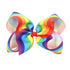 Rainbow Hair Bow with Clip, Grosgrain Ribbons Hair Clips for Girls, JB35 (2 Pcs-Set B)