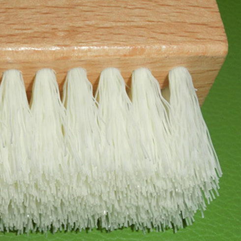 GLEAVI 4 Pcs Soft Bristles Heavy Duty Scrub Cleaning Brush with Wooden Handle for Upholstery and Car Interior