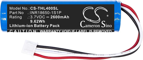 3.7V INR18650-1S1P Battery Replacement for Theradome PRO LH80 EVO, 2600mAh