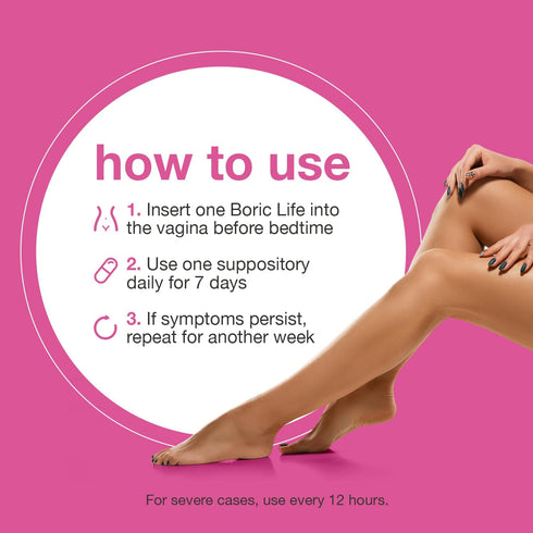 NutraBlast Boric Acid Vaginal Suppositories - 100% Pure Made in USA (60 Count)