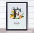 The Card Zoo Jungle Animals Initial E Baby Birth Details Nursery Christening Gift Print