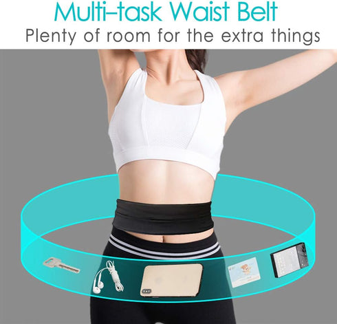 Insulin Pump Belt Adjustable, Lightweight Diabetic Waist Fanny Packs for EpiPen T1D Men Women Black