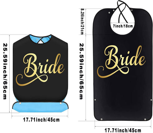 Wedding Party Bibs with Crumb Catcher - Fun Gag Gifts for Bridal Showers